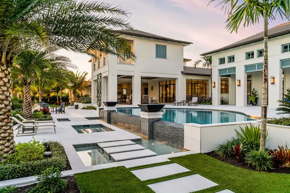 Modern poolside residence