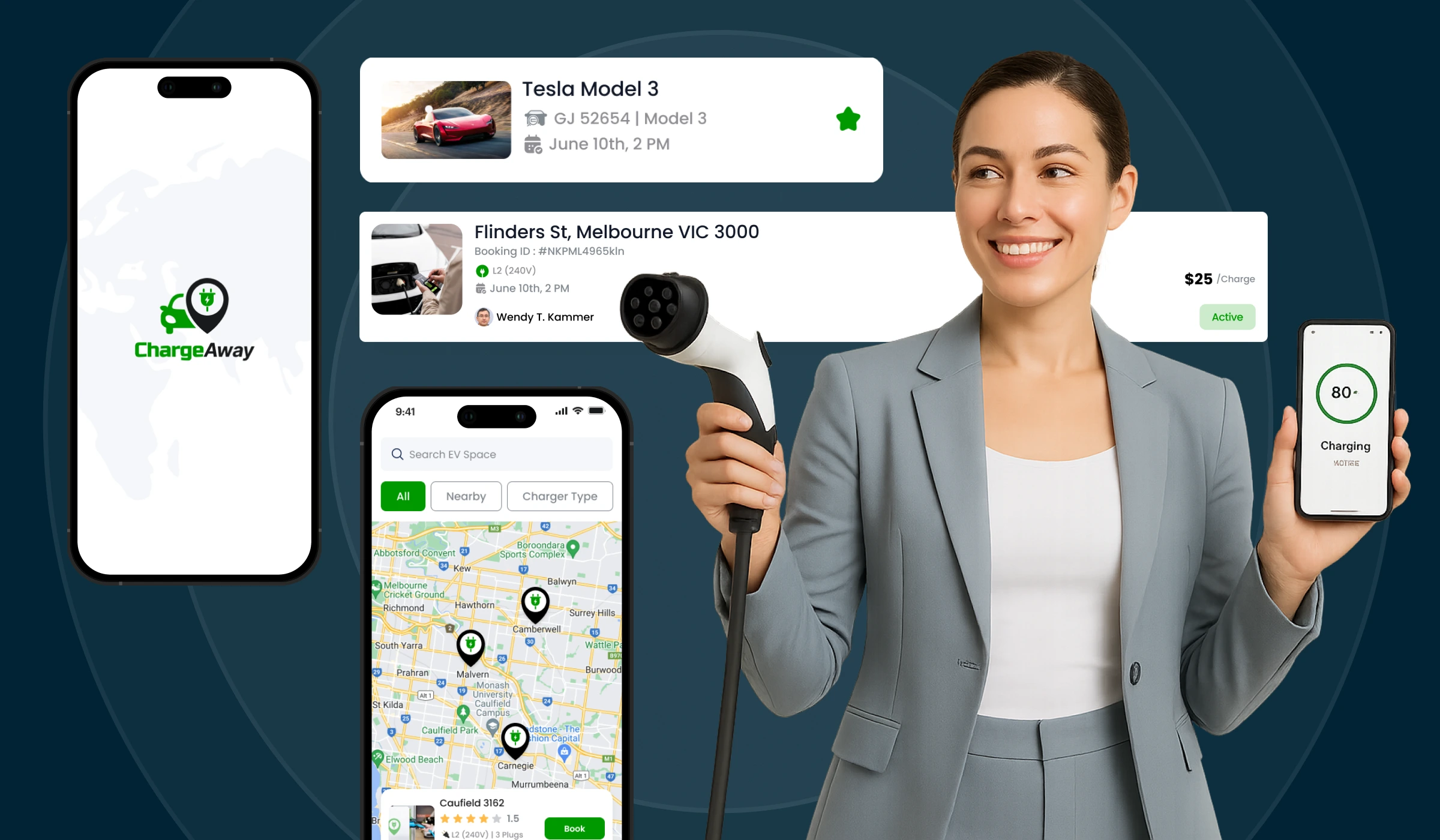ChargeAway — Revolutionizing EV charging infrastructure with a comprehensive mobile app that eliminates range anxiety and promotes sustainable transportation. Cover