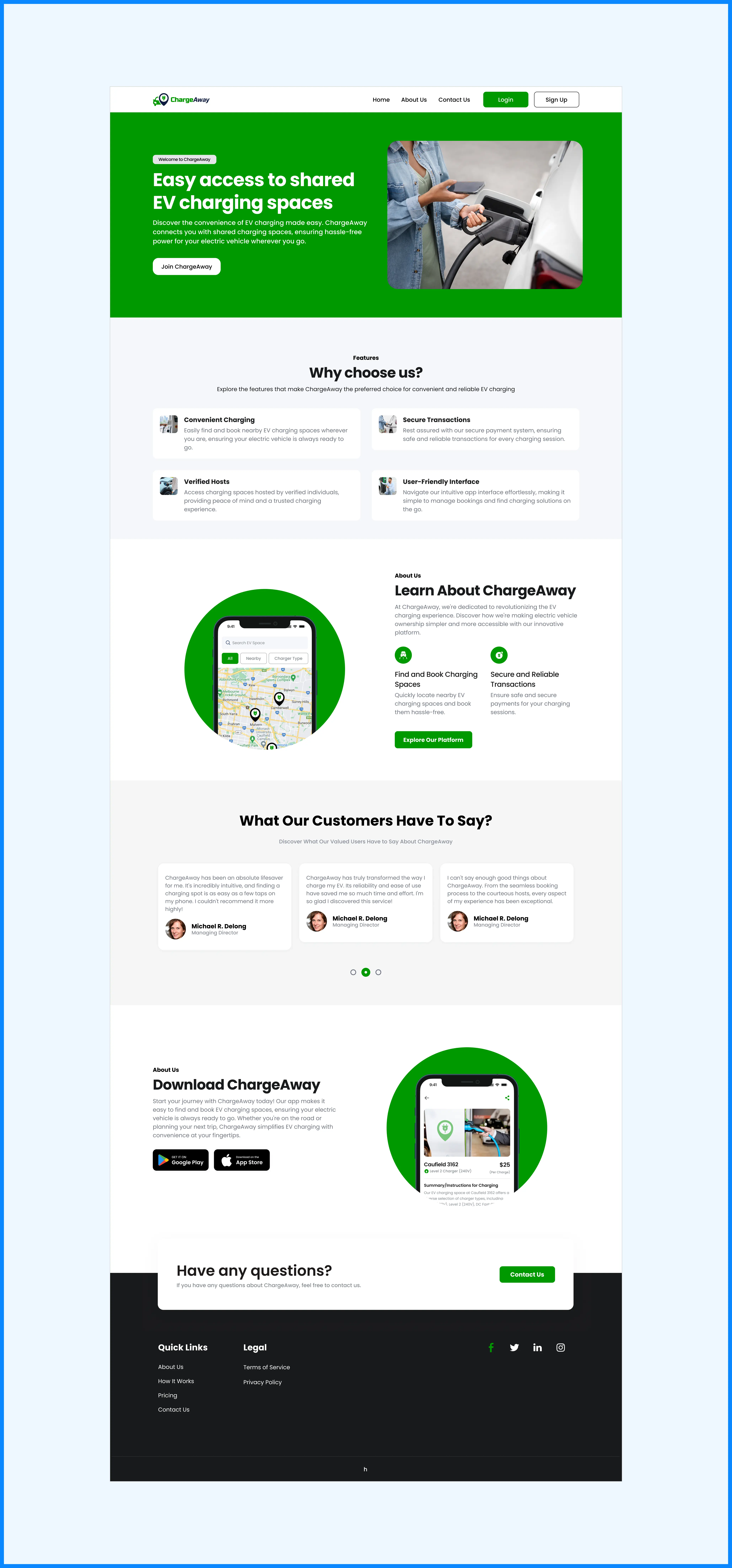 ChargeAway Website Design